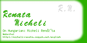 renata micheli business card